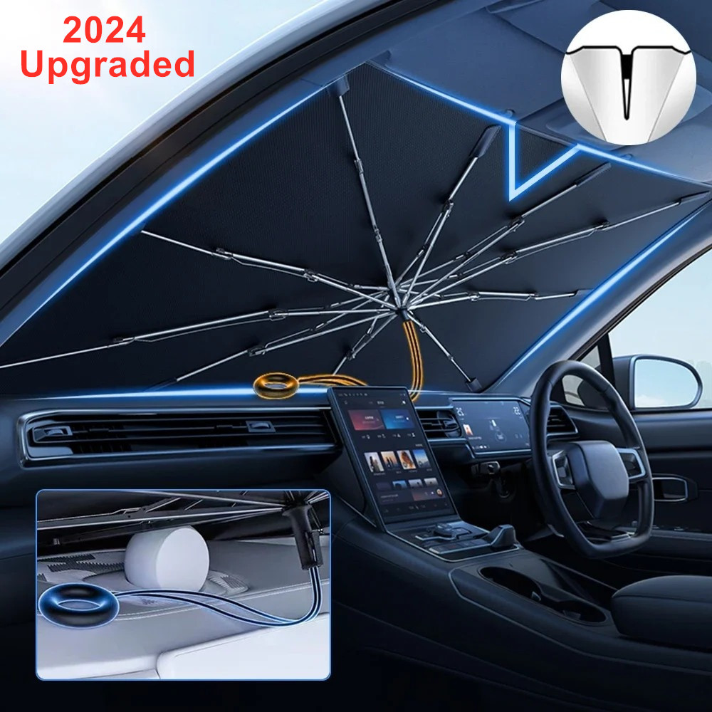 Car Sunshade Windshield Umbrella Foldable - Nieuwe Verbeterde Auto Voorruit Zonnescherm Anti-Uv