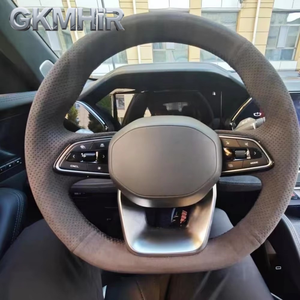 Car Steering Wheel Cover Anti Slip Breathable - Maatwerk Auto Stuurhoes Accessoires Hand Naaien