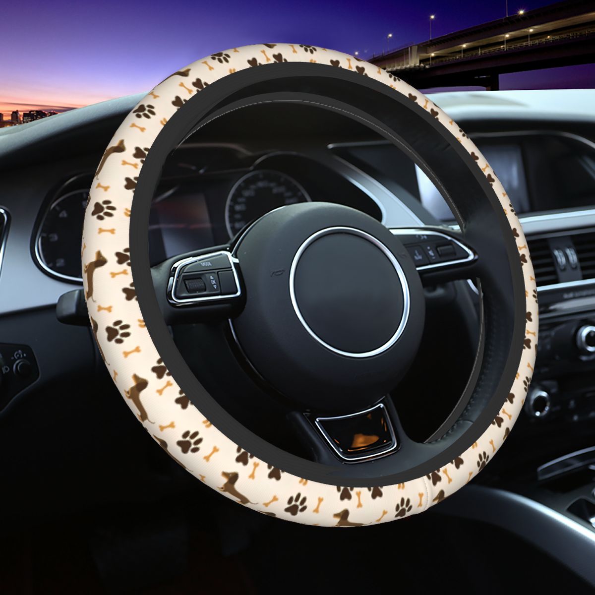 Leuke Teckel Auto Stuurhoes 38 - Car Steering Wheel Cover Anti Slip Breathable recensie en prijs