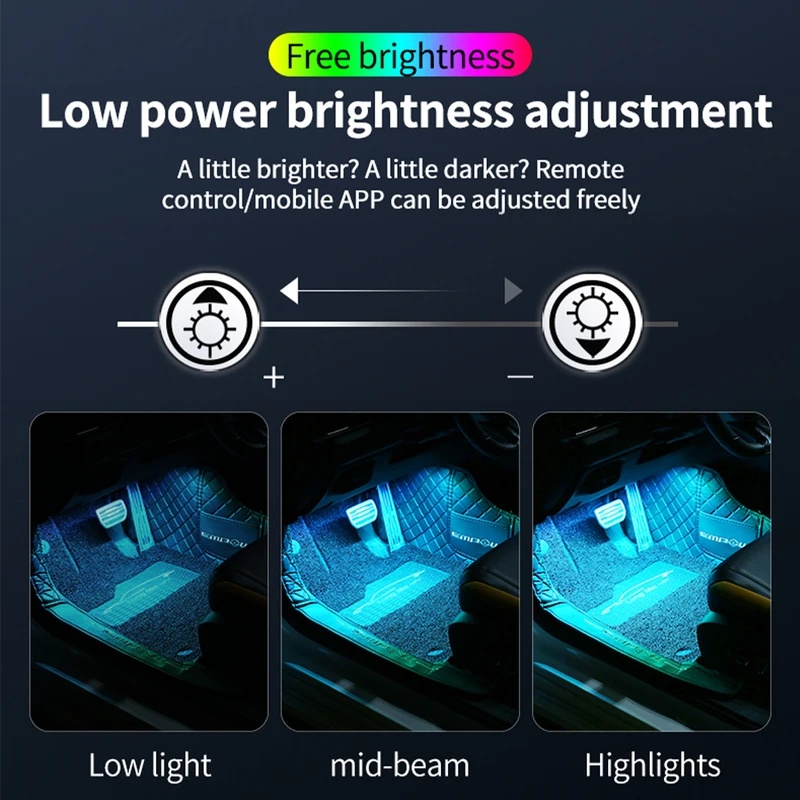 Neon LED auto-interieur sfeerv - Led Ambient Interior Car Lights App Control recensie en prijs