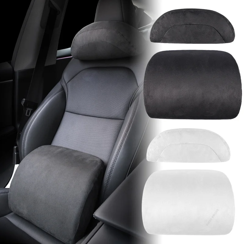 Voor Tesla Model Y/3: neksteun - Memory Foam Car Neck Pillow Lumbar Support recensie en prijs