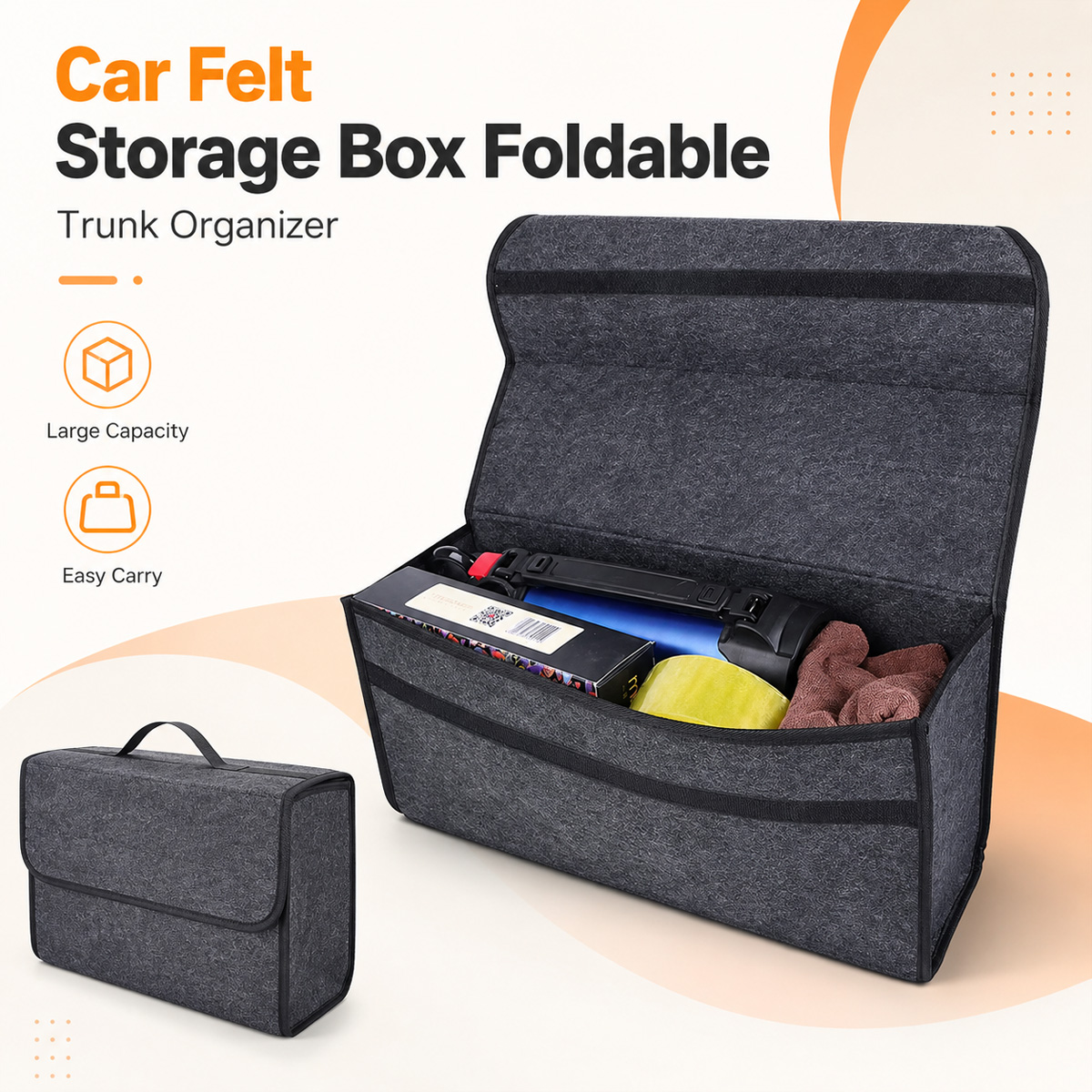 YONGRUN Opvouwbare vilten auto - Car Trunk Organizer Foldable Storage Box recensie en prijs