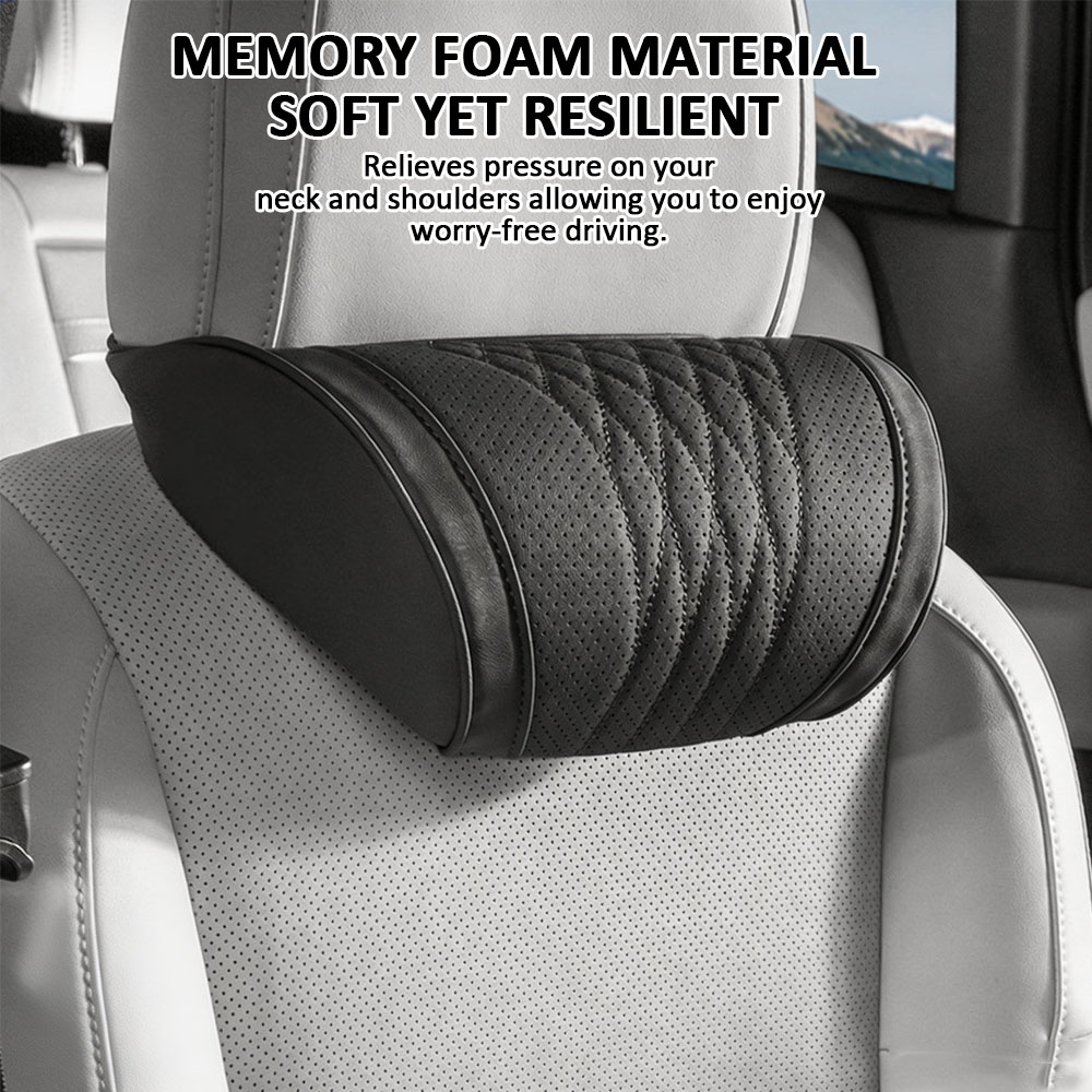 Luxe hoofdsteunkussen van traa - Memory Foam Car Neck Pillow Lumbar Support recensie en prijs